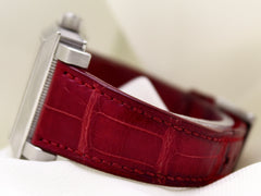 Pierre Kunz Cupidon 31.5mmx40mm SS Red Heart Dial Red Leather Band PKM102STR