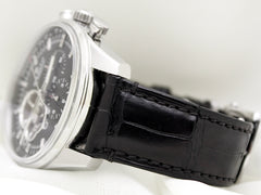 Zenith El Primero Chronomaster 42mm SS Black Dial Smooth Black Leather Band
