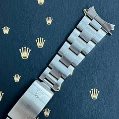 Rolex Date Mens Oyster Bracelet 78350 19mm Steel Band "557 B" Ends Ref: 15000