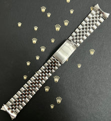Rolex Datejust 1965 20mm Men's Jubilee Bracelet Steel Crown Band Ref 1601