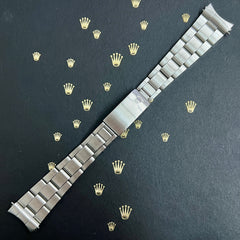 Rolex Date Air King Mens Oyster Bracelet 7835 19mm Steel Band "357" Ends