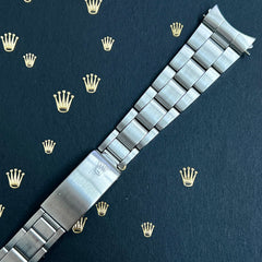 Rolex Date Air King Mens Oyster Bracelet 7835 19mm Steel Band "357" Ends