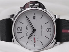 Panerai Luminor Due Luna Rossa 42mm Steel White Matte Rubber Band Dial PAM01673