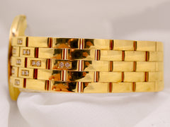 Gucci 33mm YG Gold Dial Diamond Bezel 751M