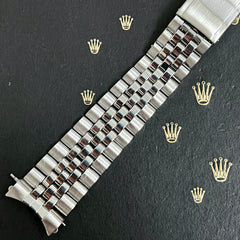 Rolex Datejust 1965 20mm Jubilee Bracelet Steel Crown Ref 1601 "55" end links