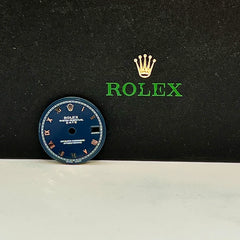 Rolex Oyster Perpetual Date Ladies 26mm Blue Dial Silver Roman Jubilee 69174