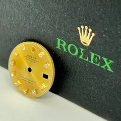 Rolex Datejust Ladies 26mm FACTORY DIAMOND Gold Dial Oyster Jubilee 69173
