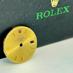Rolex Date Ladies 26mm Gold Dial Gold Stick Oyster Jubilee Ref 69173 6917