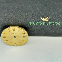 Rolex Date Ladies 26mm Gold Dial Gold Stick Oyster Jubilee Ref 69173 6917