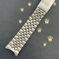 Rolex Datejust 1965 20mm Men's Jubilee Bracelet Steel Crown Band Ref 1601