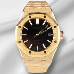 Audemars Piguet Royal Oak 37mm Frosted Gold Automatic Carolina Bucci 15454BA