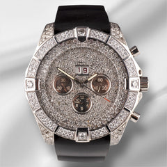 Breitling Bentley Motors 49mm Black Dial 10ct Iced out Diamond Mens Watch A44362