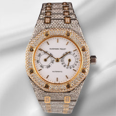 Audemars Piguet Royal Oak 2-Tone Gold 36mm Iced Out 15ct Diamonds 25572SA