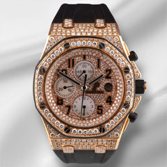 Audemars Piguet Royal Oak Offshore 42mm 18k Rose gold 15ct Diamond Watch 26470OR