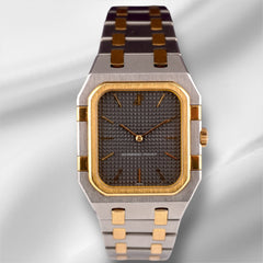 Audemars Piguet Royal Oak Quartz 29mm 18K 2-Tone YG Grey Dial Watch 6009SA