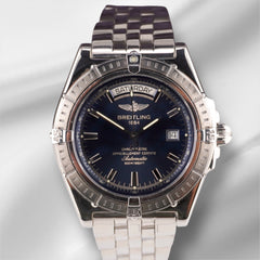 Breitling 44mm Headwind Blue Dial Steel Men's Watch A45355