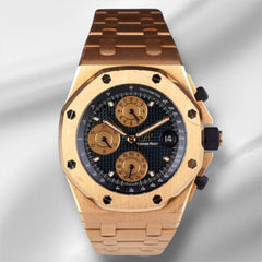 Audemars Piguet 42mm Royal Oak Offshore 18k Rose Gold Chronograph Watch 26238OR
