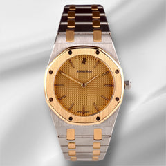 Audemars Piguet 33mm Royal Oak 2-Tone Unisex Gold Dial Quartz Watch 56303SA
