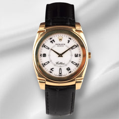 Rolex 36mm Cellini Cestello 18k Yellow Gold white Dial Men's Watch 5330