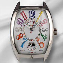 Franck Muller Dual Time Alarm Desk Clock Box Papers Ref- REVPMCURCOL AC