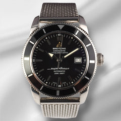 Breitling 42mm Superocean Heritage Mesh Bracelet Mens Automatic Watch A17321