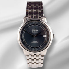 Omega 37mm De Ville Prestige Co-axial Blue Dial Stainless Steel Watch 424.10.37