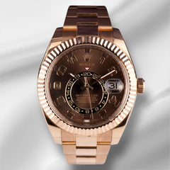 Rolex Sky-Dweller 42mm 18K Rose Gold Chocolate Dial Men's Watch 326935