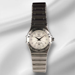 Omega 22mm Constellation Silver Diamond Dial Steel Quartz Watch 1561.71.00