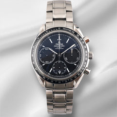 OMEGA 40mm Speedmaster Black Dial Co-Axial Chronograph Steel Men's Watch 326.30