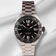 Tag Heuer 41mm Formula 1 Date Black Dial Quartz Steel Men's Watch WAZ1110.BA0875