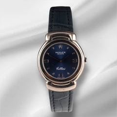 Rolex 26mm Cellini 18k White Gold white Dial Men's Watch 6621