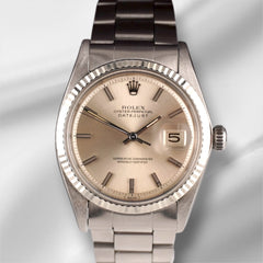 Rolex 36mm Datejust Mens Stainless Steel Watch Fluted Oyster Silver Dial 1601