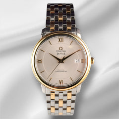 Omega 36mm De Ville Date YG Steel Automatic Steel Mens Watch 424.20.37.20.02.001