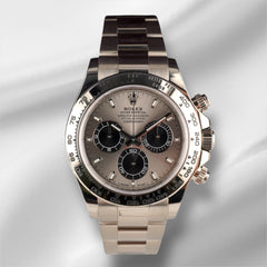 Rolex 40mm Daytona White Gold Silver Dial Mens Watch 116509