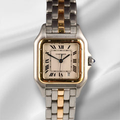 Cartier Panthere 27mm Silver Dial Two-Tone Quartz Date Watch 110000R
