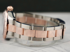 Rolex 28mm Datejust 18K Rose Gold SS Purple Diamond Dial Ladies Watch 279171