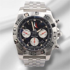 Breitling Chronomat 44mm Stainless Steel Black Dial Tachymeter AB0110