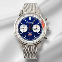 Breitling Top Time B01 41mm Stainless Steel Blue Dial Watch AB01763A1C1A1