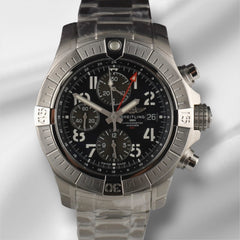 Breitling Avenger Chronograph GMT 45mm Steel Black Dial Mens Watch A24315