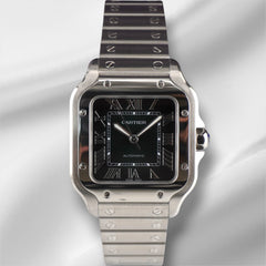 Cartier Santos Medium 35mm Green Dial Stainless Steel Watch 4075/WSSA0061
