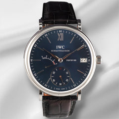 IWC 45mm Portofino 8 Days Power Reserve Blue Dial Steel Mens Watch IW510106