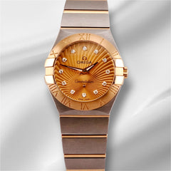 Omega Constellation 35mm 2-Tone 18k YG & SS Gold Dial 123.20.24.60.58.001
