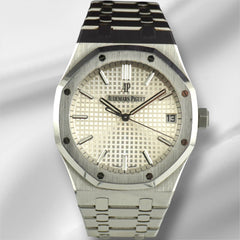 Audemars Piguet Royal Oak 41mm Grande Tapisserie Dial Mens Steel Watch 15500ST
