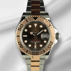 Rolex Yacht-Master 40mm 18k Rose Gold & Steel Chocolate Dial Oyster Watch 126621