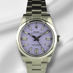 Rolex Oyster Perpetual 41mm Steel Lavender Dial Men's Watch 134300