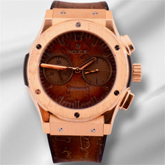 Hublot Berluti 45mm Special Edition 18K RG Leather Dial 521.OX.0500.VR.BER17