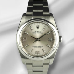 Rolex Oyster Perpetual 36mm Silver Dial Steel Oyster Men's Watch 116000