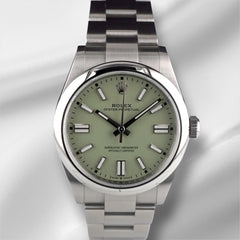 Rolex Oyster Perpetual 41mm Steel Pistachio Dial Oyster Men's Watch 134300