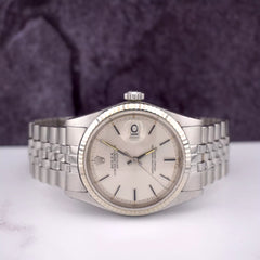 Test Rolex 36mm Datejust Mens Stainless Steel Watch Fluted Jubilee Silver Dial 1601 (Copy)