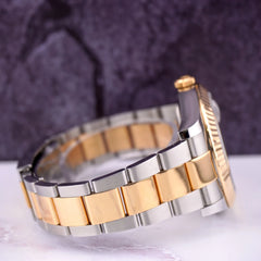 Rolex Datejust II 41mm 18k Yellow Gold Silver Diamond Dial Men's Watch 116333